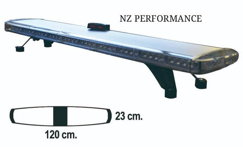 Torreta tipo/patrulla blanco/ámbar control con funciones 88 LED funciones 1.20mts.