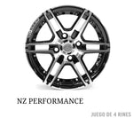 Rines 13 En 4X100 (4 Rines) Para Chevy -- Spark -- Tsuru-- Atos -- Gol -- March-- Matiz -- IKON -- Ka