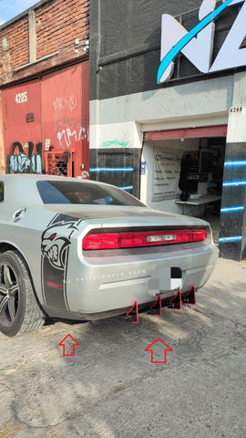 rear diffuser dodge challenger