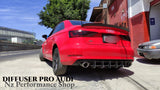 Rear Diffuser Audi A3 2013-2016